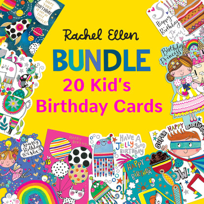 Classroom Birthday Party Card Bundle - 20 Kid&