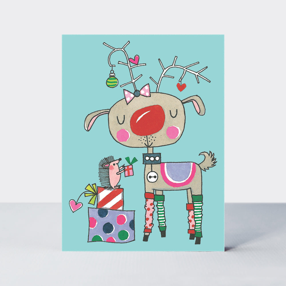 Boxed Mini Cards x 10 - Reindeer &amp; Hedgehog