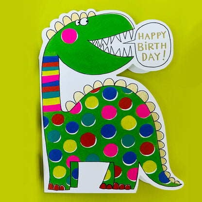 Cookie Cutters - Happy Birthday Dinosaur - Birthday Card