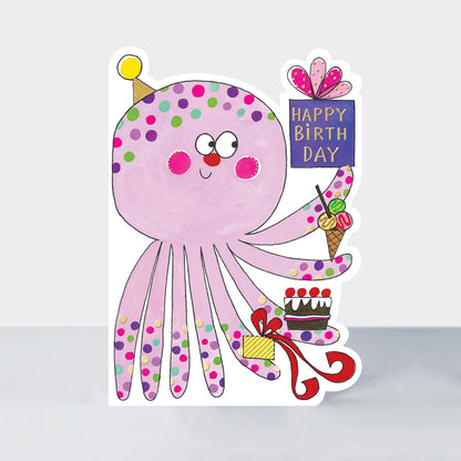 Cookie Cutters - Happy Birthday Octopus - Birthday Card