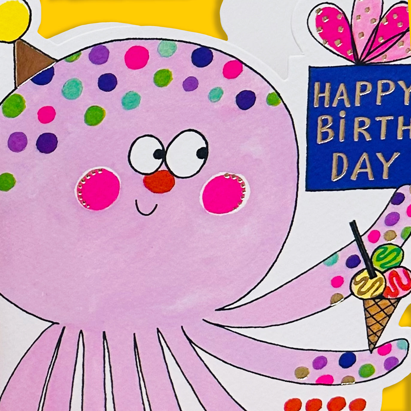 Cookie Cutters - Happy Birthday Octopus - Birthday Card