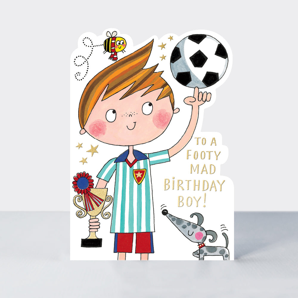 Cookie Cutters - Footy Mad Birthday Boy Birthday Card