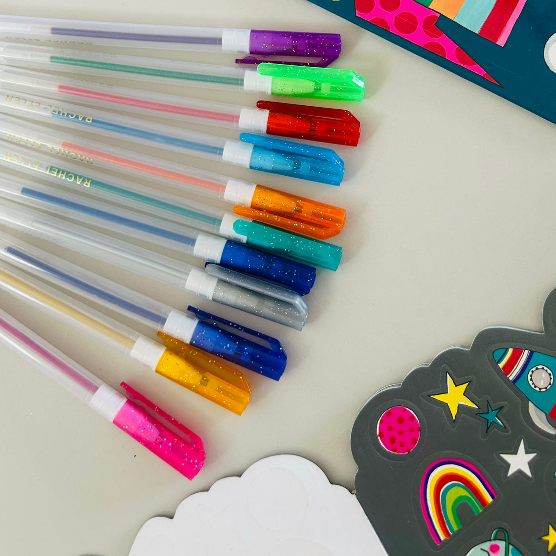Scented Glitter Gel Pens - Unicorn &amp; Rainbow