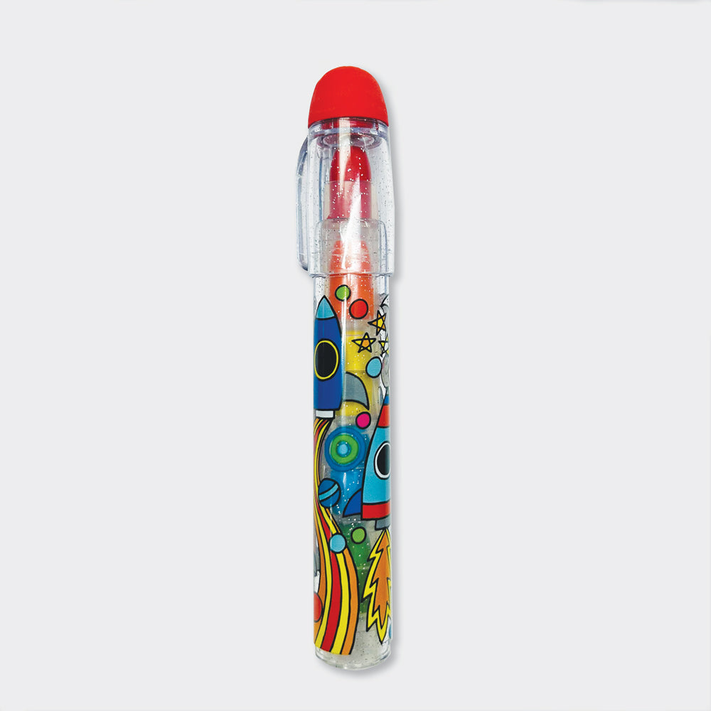5-in-1 Pop Up Erasable Crayon - Space Rocket