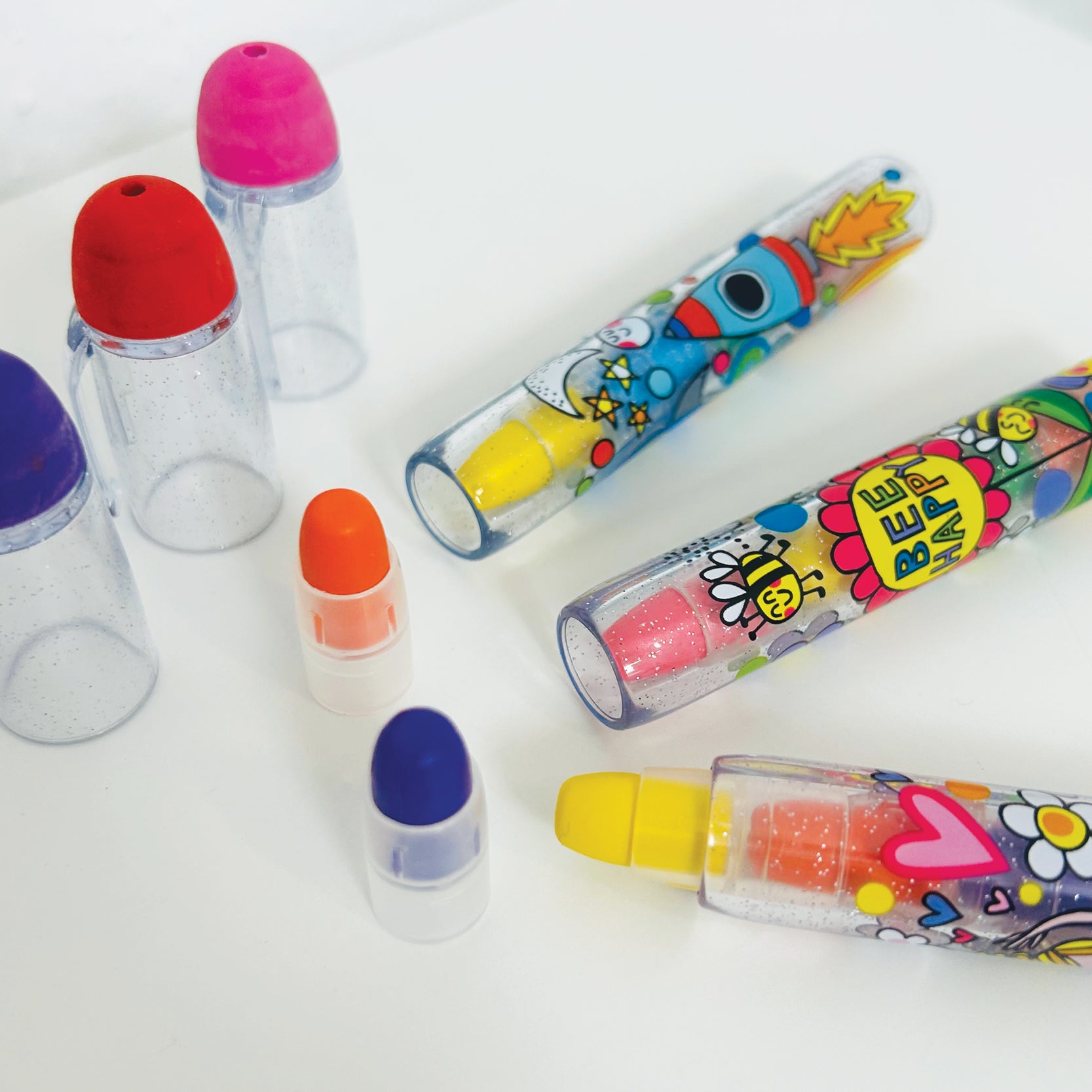 5-in-1 Pop Up Erasable Crayon - Space Rocket