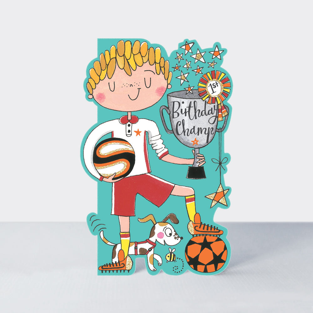 Little Darlings - Birthday Champ Football  - Birthday Card