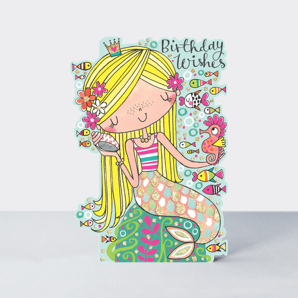 Little Darlings - Birthday Wishes Mermaid  - Birthday Card