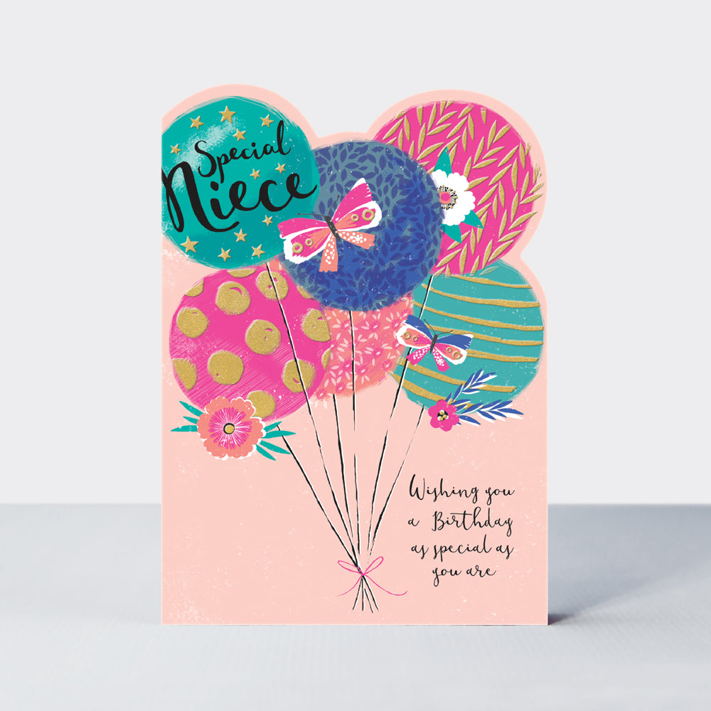 Delilah - Niece Birthday Balloons  - Birthday Card