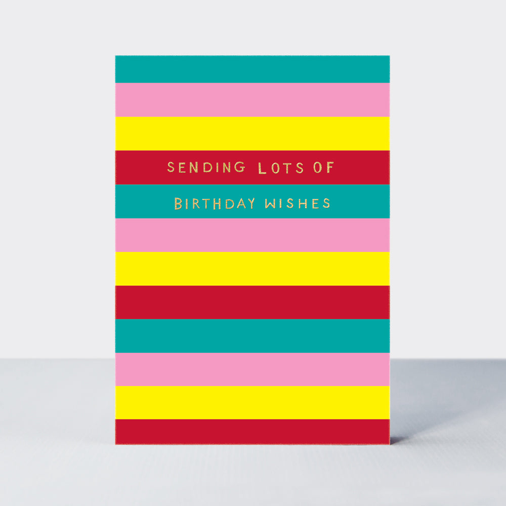 Dolly Mix - Sending Lots Of Birthday Wishes/Stripes Birthday Card