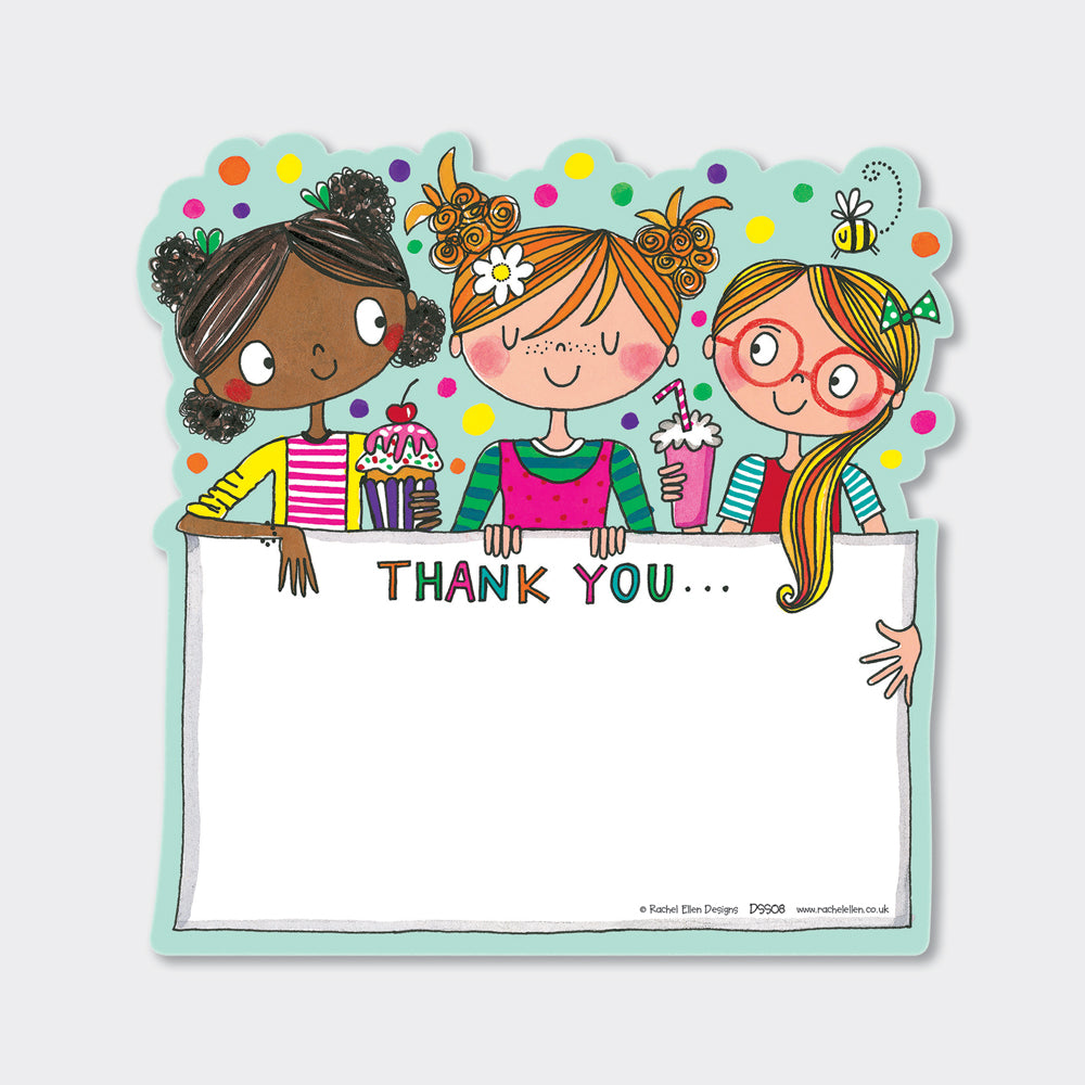 Friends Thank You Note Cards (8 Pack) - BFFs