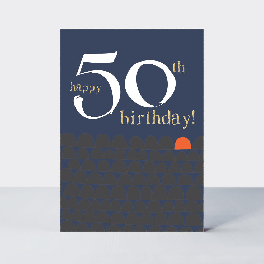 Ebb &amp; Flow - 50th Birthday  - Birthday Card