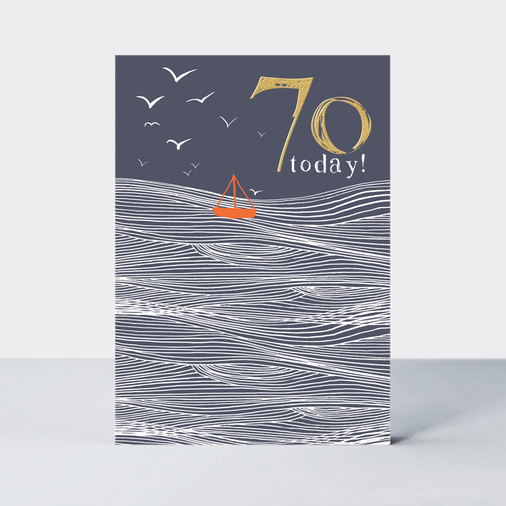 Ebb &amp; Flow - 70th Birthday  - Birthday Card