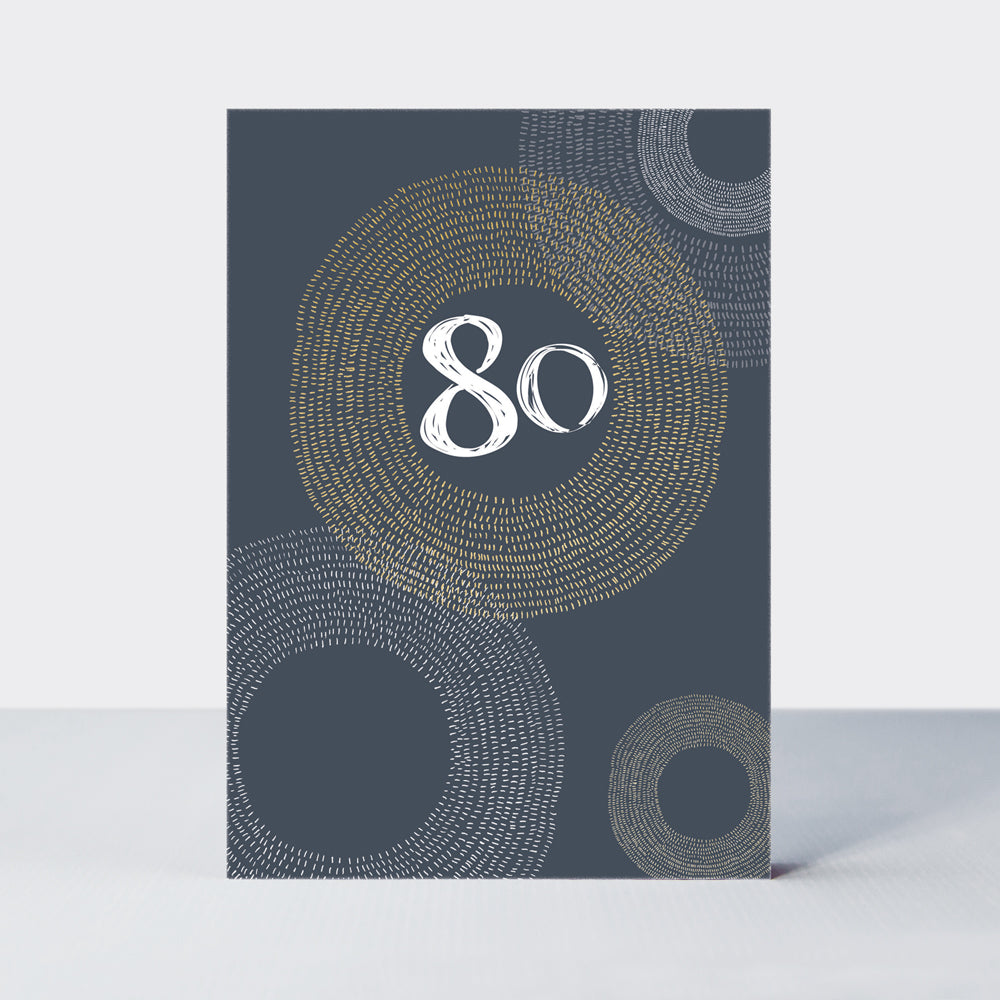 Ebb &amp; Flow - 80th Birthday  - Birthday Card