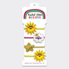 Hair Elastics (4 Pack) - Suns, Cloud, Glitter Star