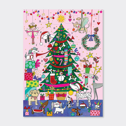Traditional Advent Calendar - Christmas Tree &amp; Dogs