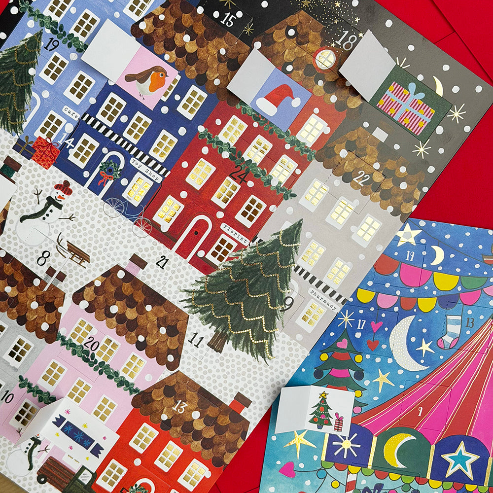 Advent Calendar - Snowy Christmas Village (foiled)