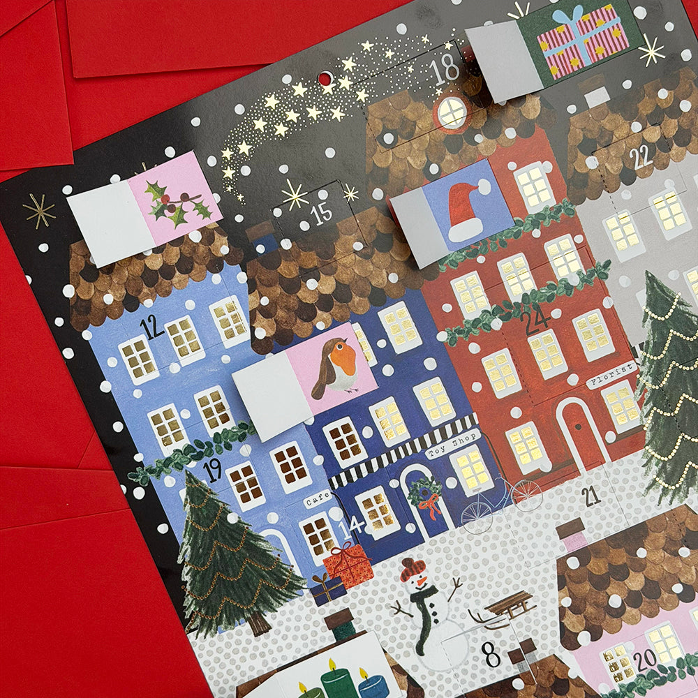 Advent Calendar - Snowy Christmas Village (foiled)