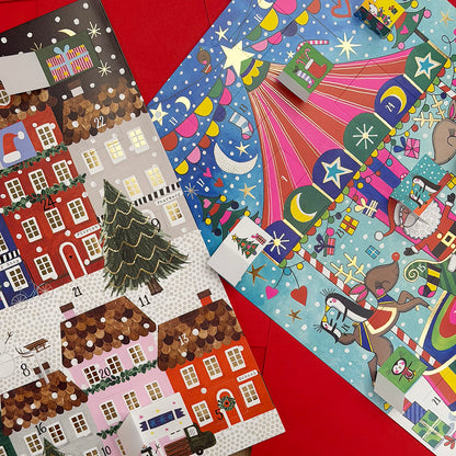 Advent Calendar - Snowy Christmas Village (foiled)