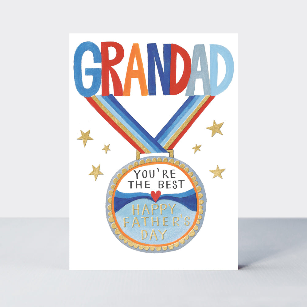 Grandad Father's Day Card - Gold Medal - Headliners