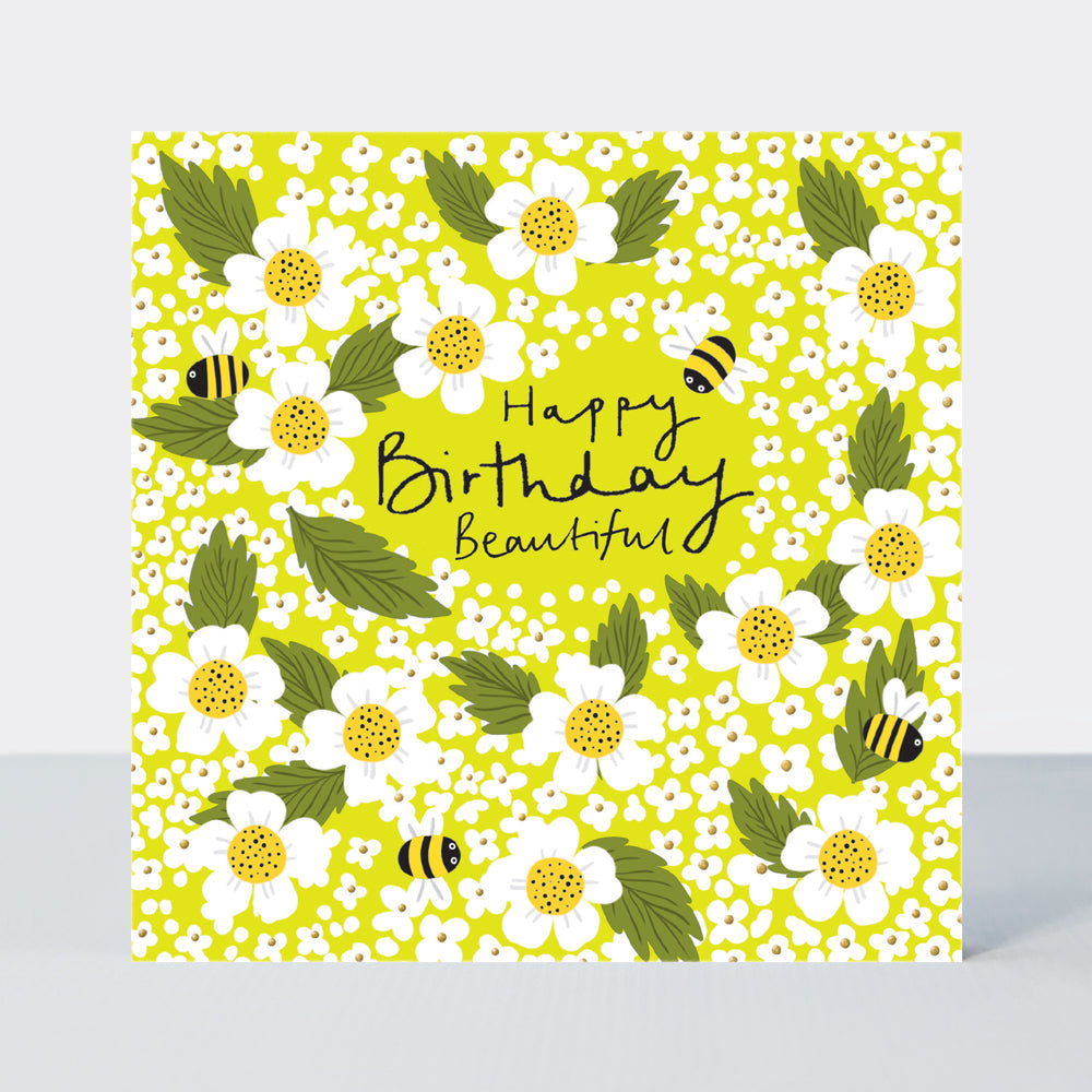 Field Day -  Beautiful birthday card - Bees &amp; Daisies