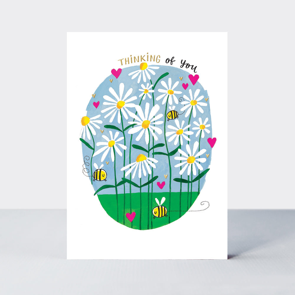 Fingerprint - Thinking Of You/Daisies Greetings Card