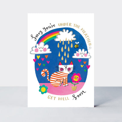 Fingerprint - Under The Weather/Cat Greetings Card