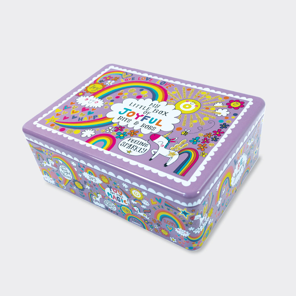 Glittered Rectangular Storage Tin - Joyful Bits & Bobs
