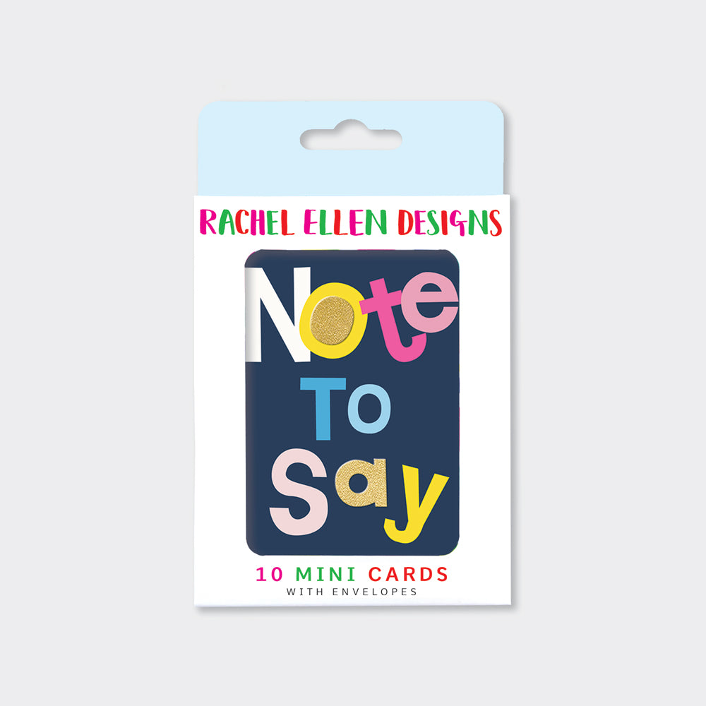 Foiled Pack of notecards - Note to say - wordy