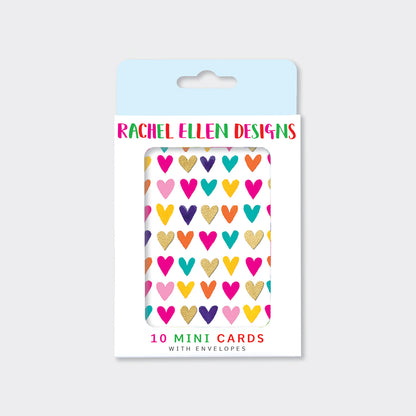 Foiled Pack of notecards - Hearts