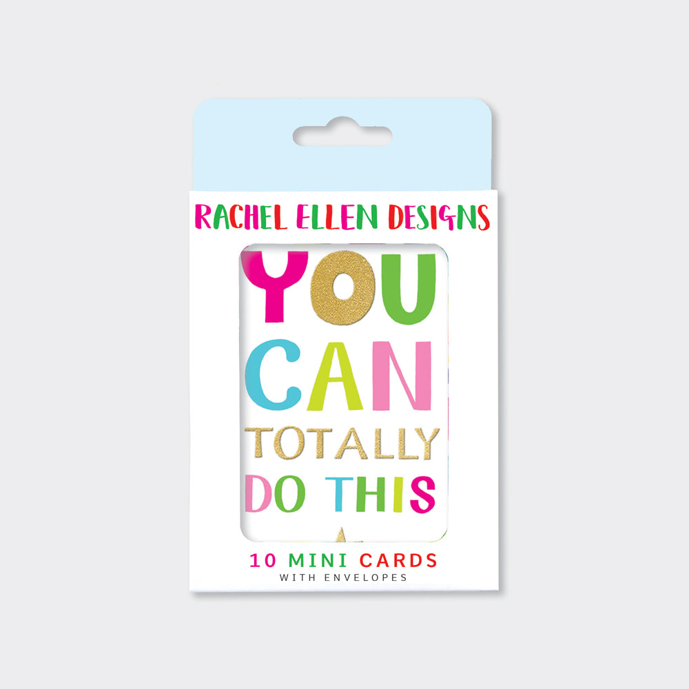 Foiled Pack of notecards - You can totally do this text