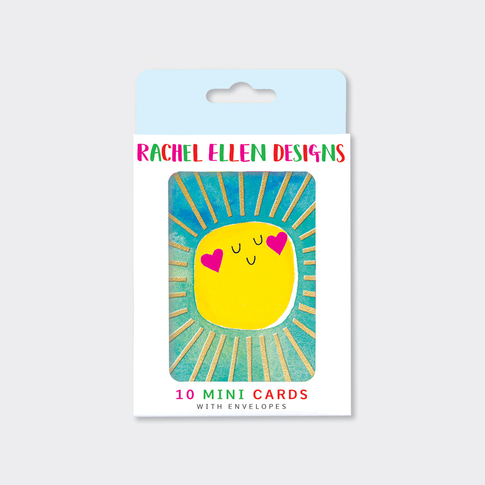 Foiled Pack of notecards - Sunshine/blank