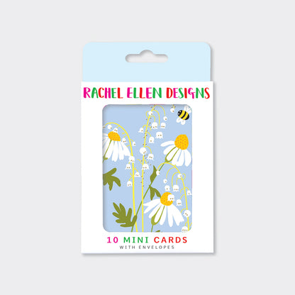 Pack of 10 Foiled Notecards - Daisies