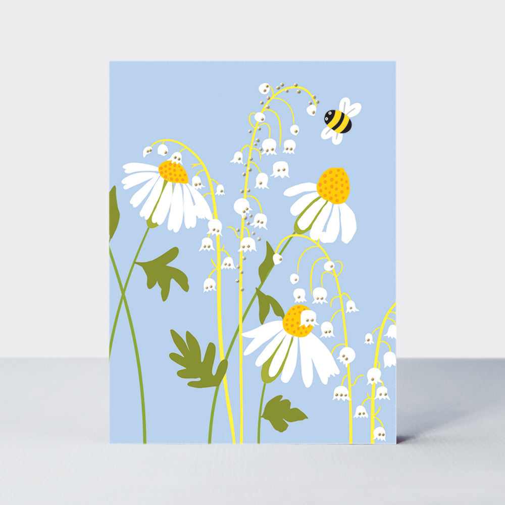 Pack of 10 Foiled Notecards - Daisies