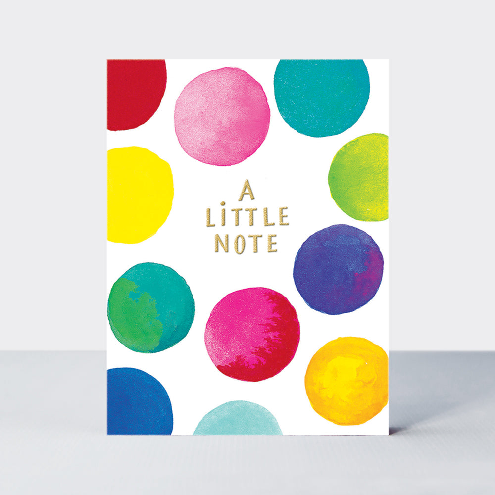 Foiled Pack of 10 Notecards - Little Note/Spots
