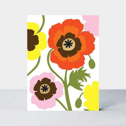 Foiled Pack of 10 Notecards - Poppies/Blank
