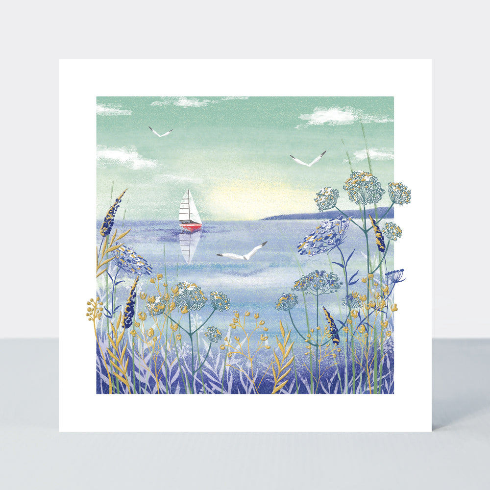 Gallery - Boat &amp; Seagulls  - Birthday Card