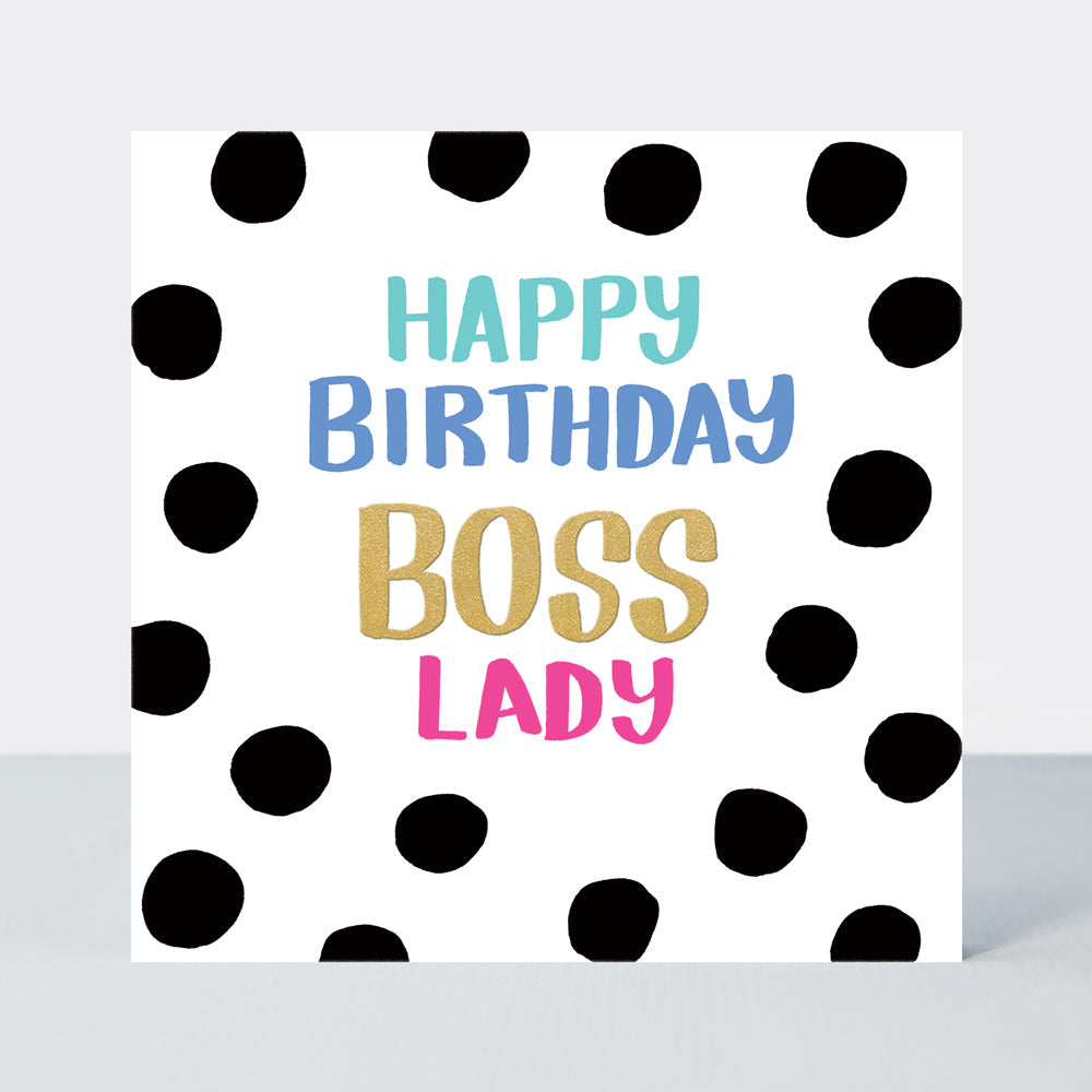 Girl Power - Happy Birthday Boss Lady - Greetings Card