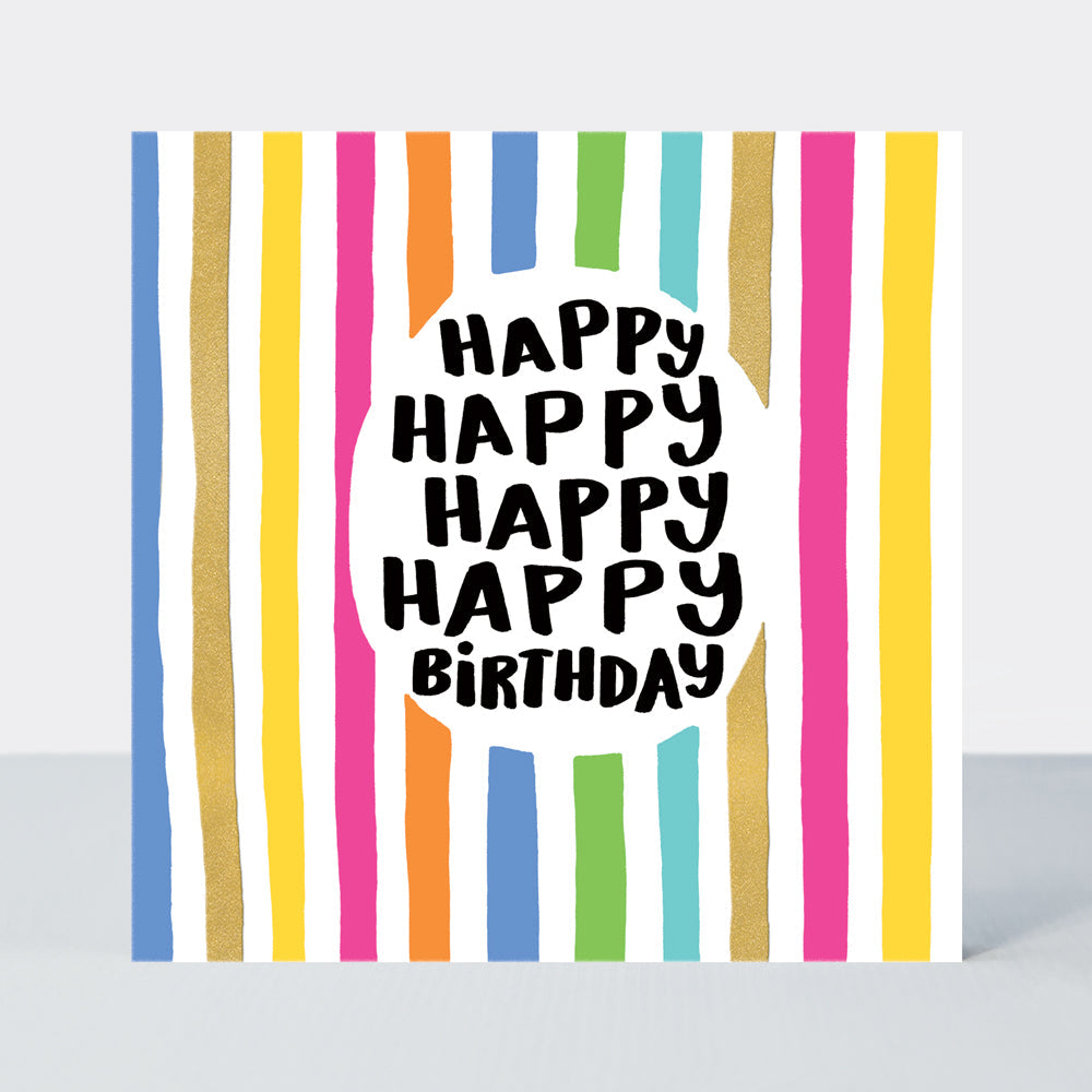 Girl Power - Happy Happy Happy Birthday - Greetings Card