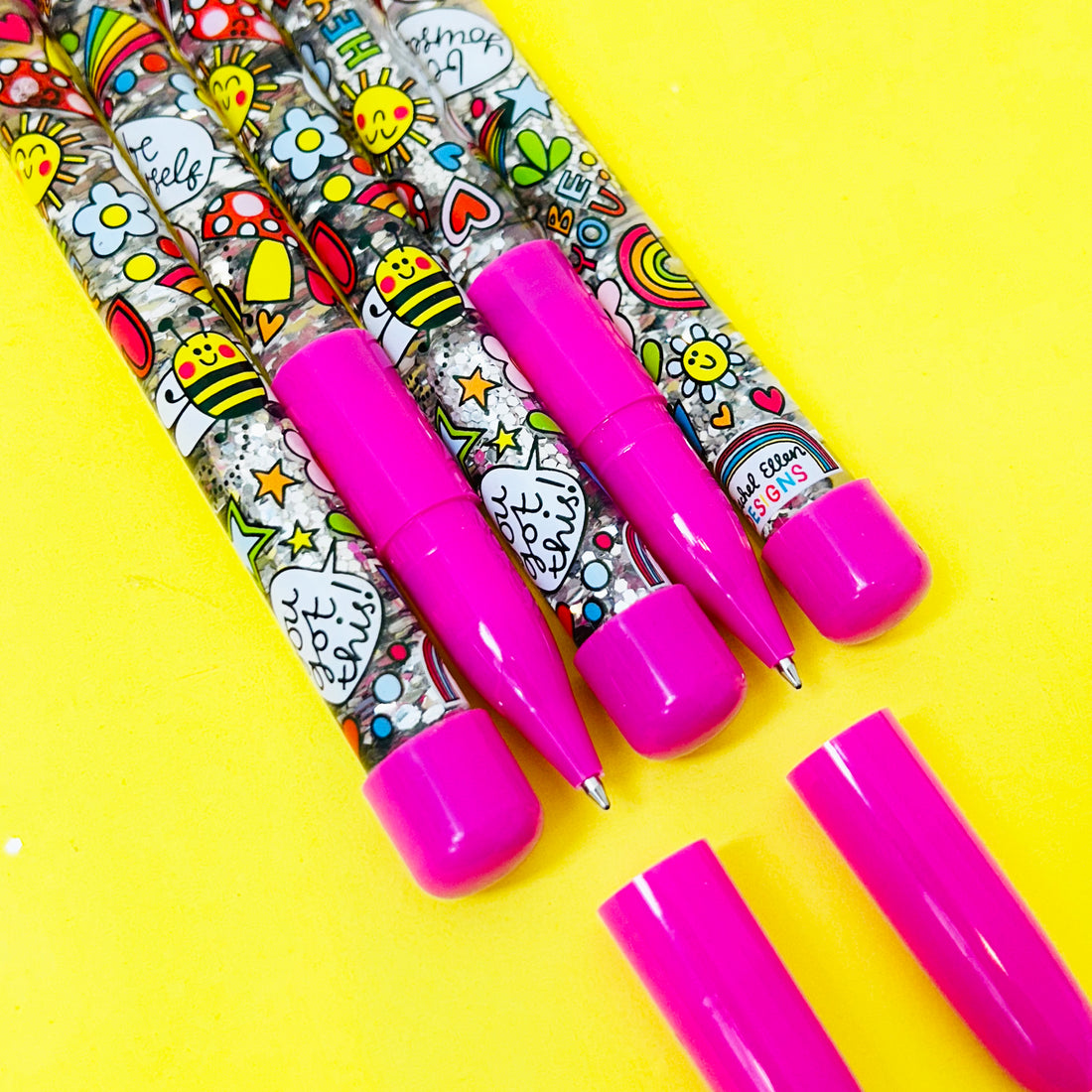 Ballpoint Glitter Pen - You Got This - Pink