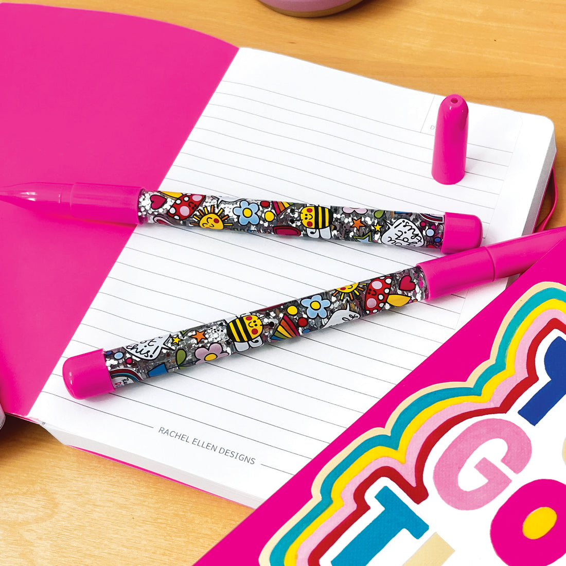 Ballpoint Glitter Pen - You Got This - Pink