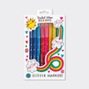 Glitter Markers Rainbow Design Set of 10