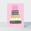 Flamingo - Birthday Cake & Candles  - Birthday Card