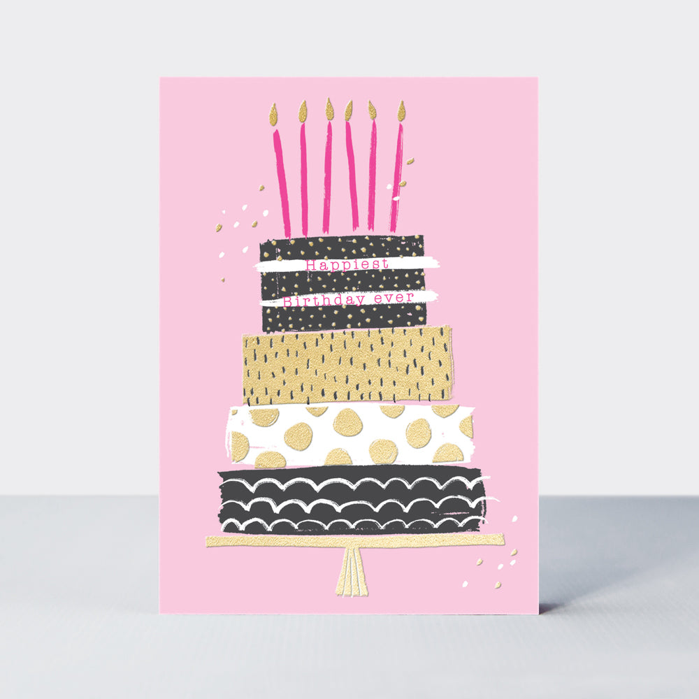 Flamingo - Birthday Cake &amp; Candles  - Birthday Card