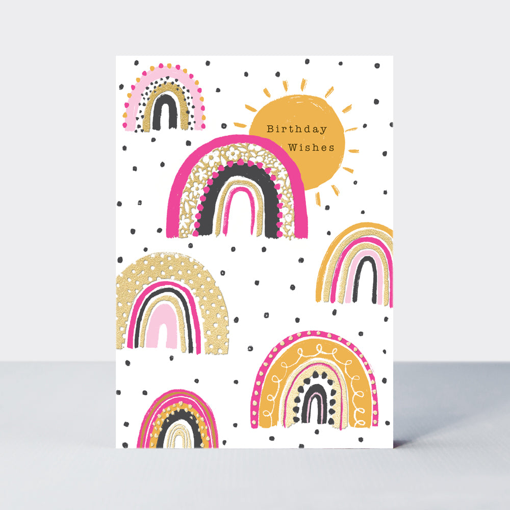 Flamingo - Birthday Rainbows  - Birthday Card