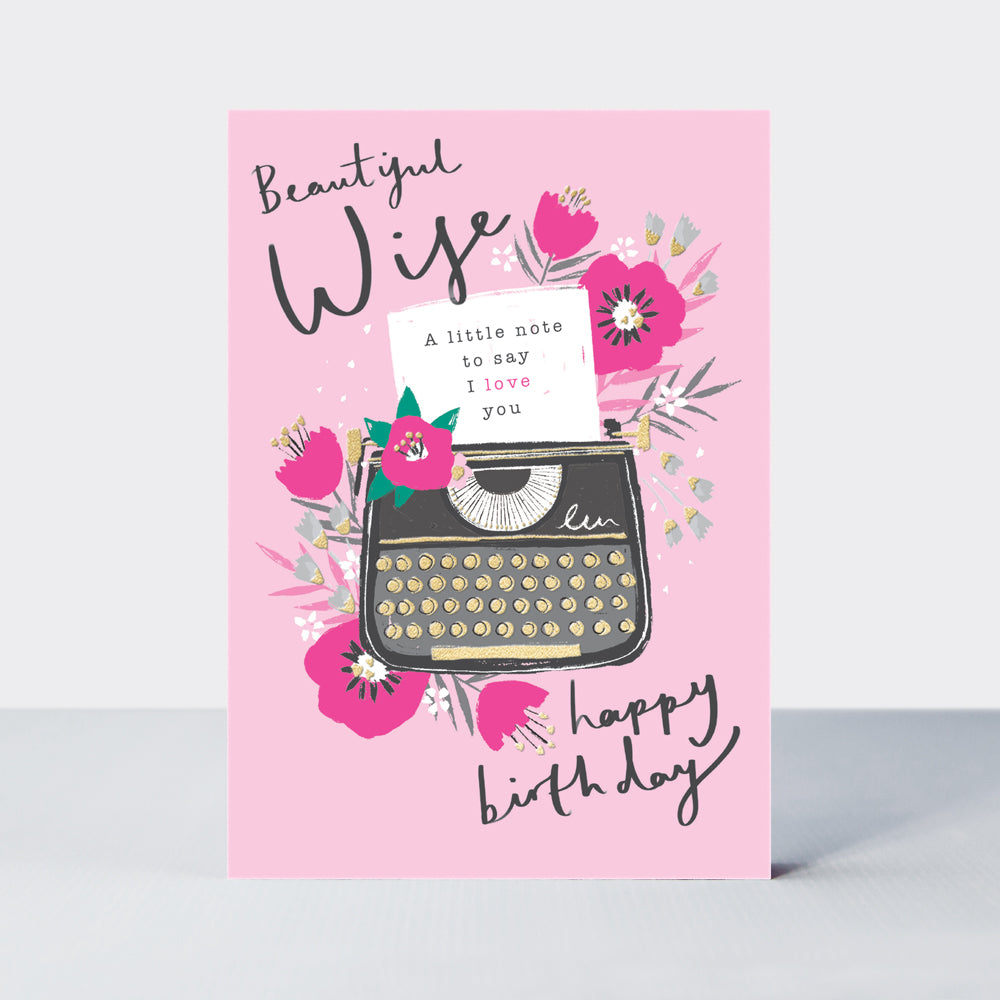 Flamingo - Wife Birthday Typewriter