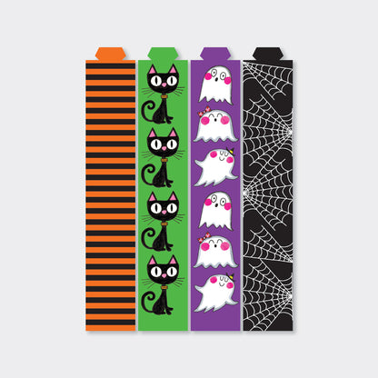 Paper Chain Kit - Halloween - Black cats, ghosts and cobwebs