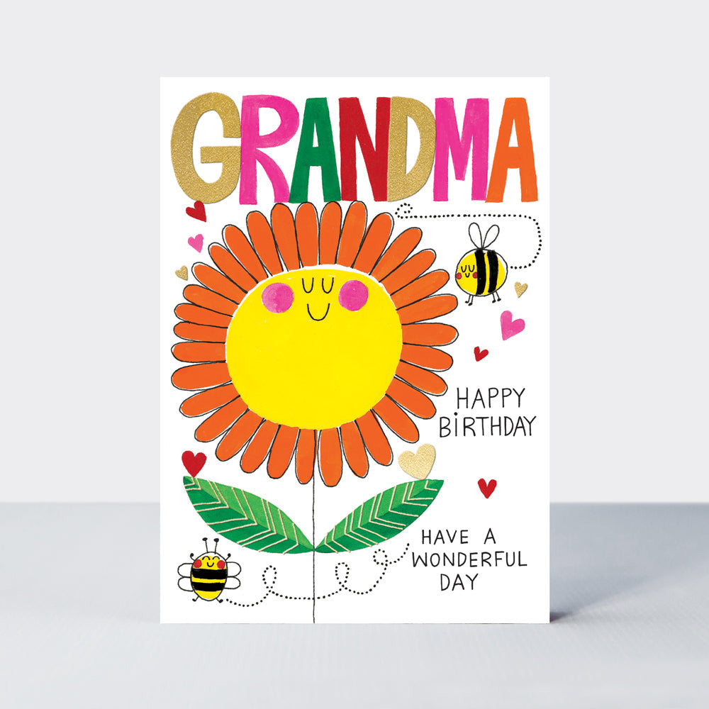 Headliners - Grandma Happy Birthday/Smiley Flower Card