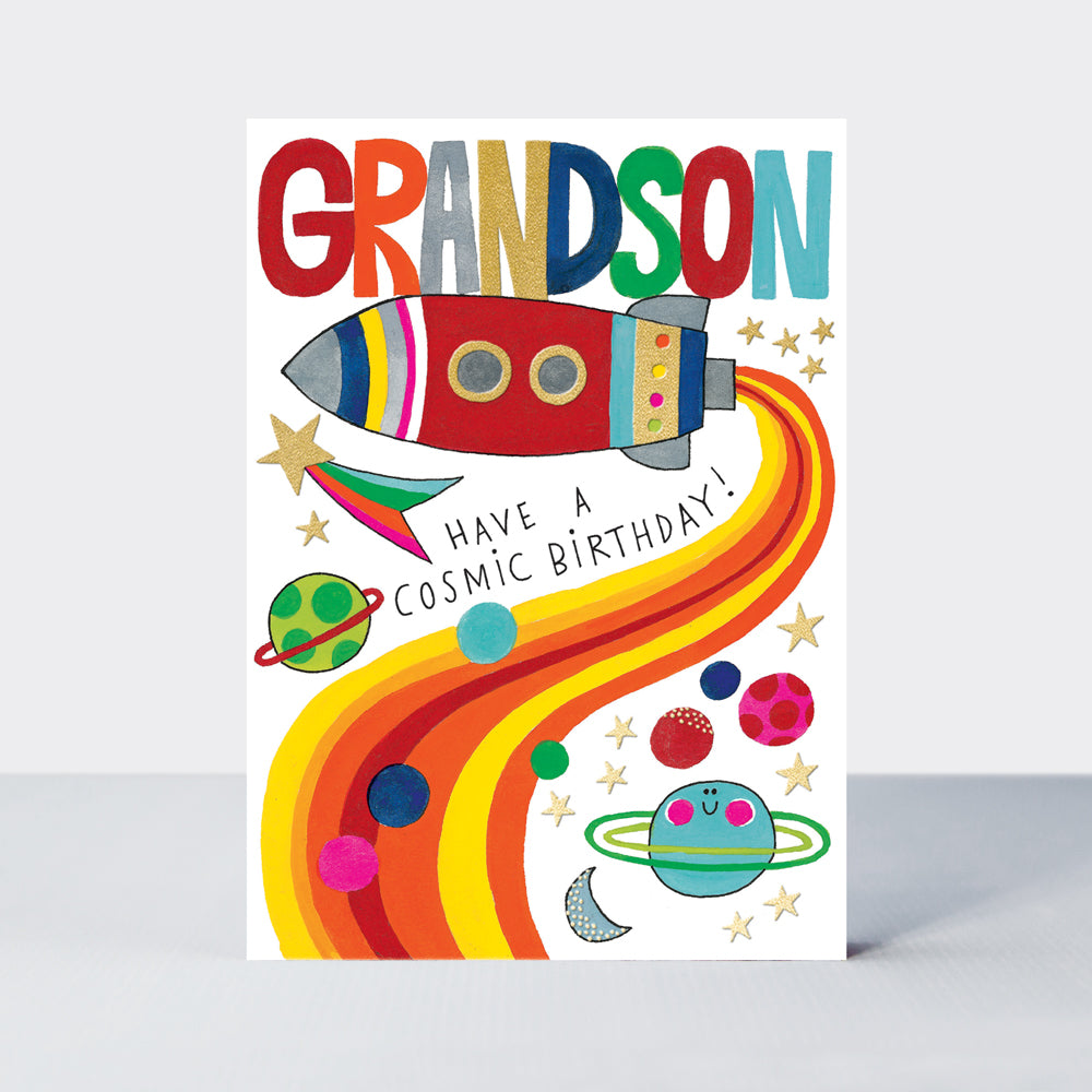 Headliners - Grandson Cosmic Birthday/Rocket Card
