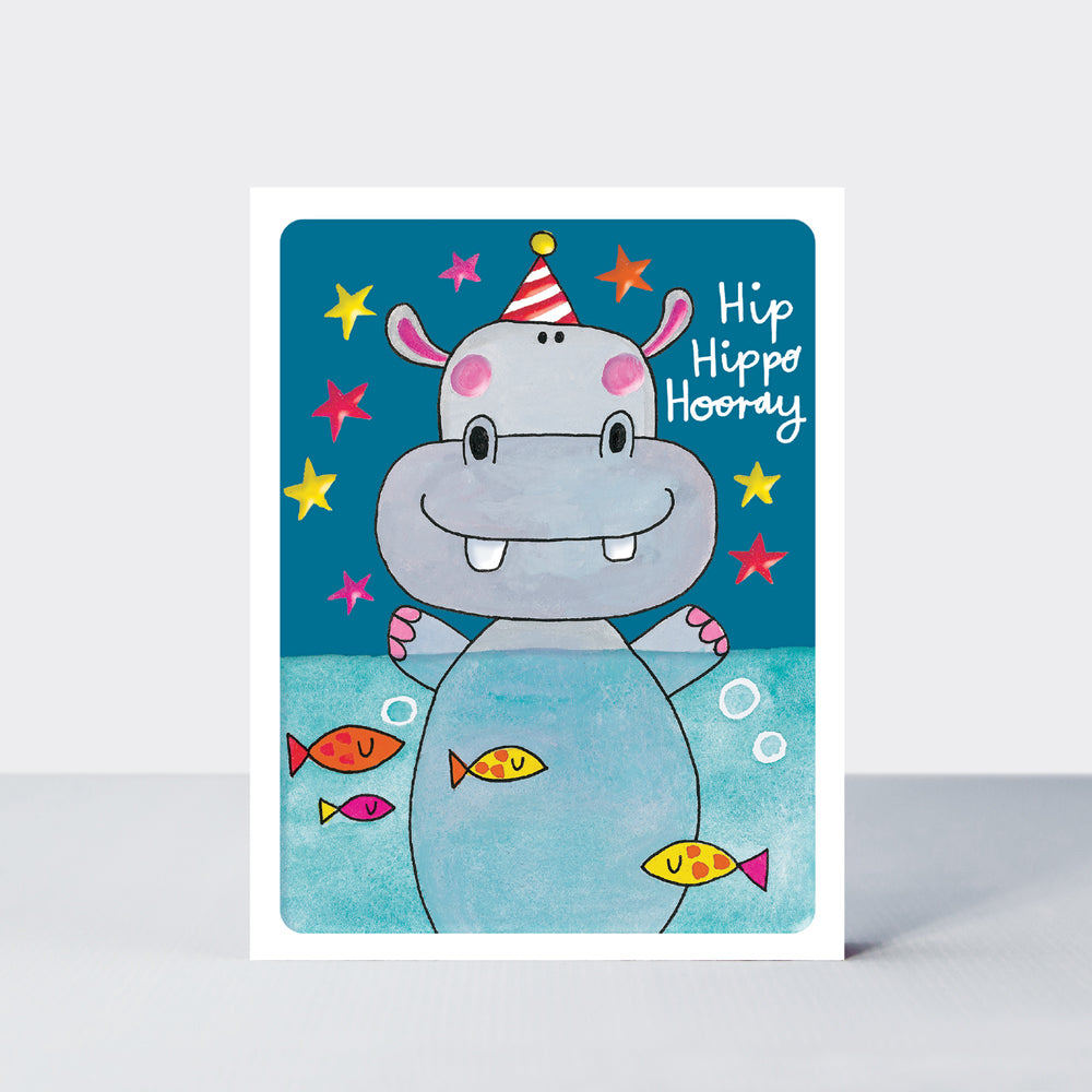 Hey! - Hip Hippo Hooray! Birthday Card