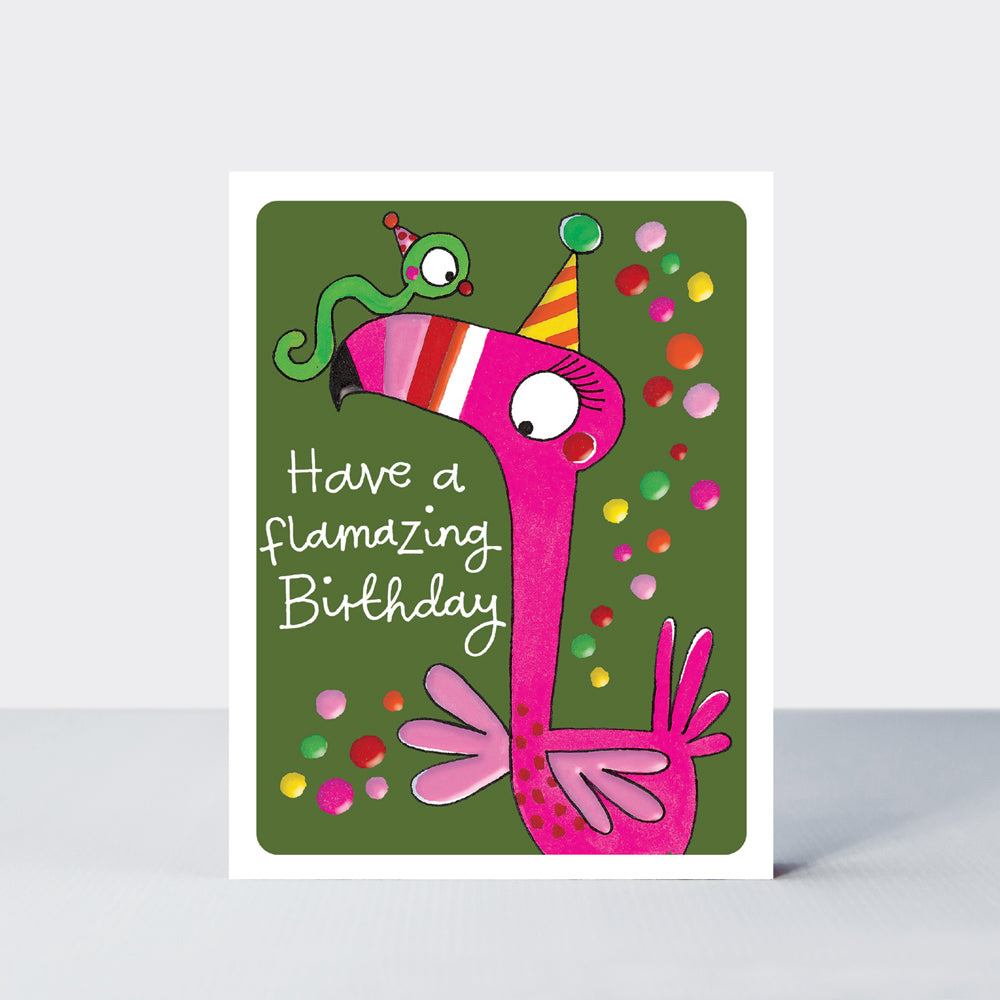Hey! - Flamazing Birthday/Flamingo Birthday Card
